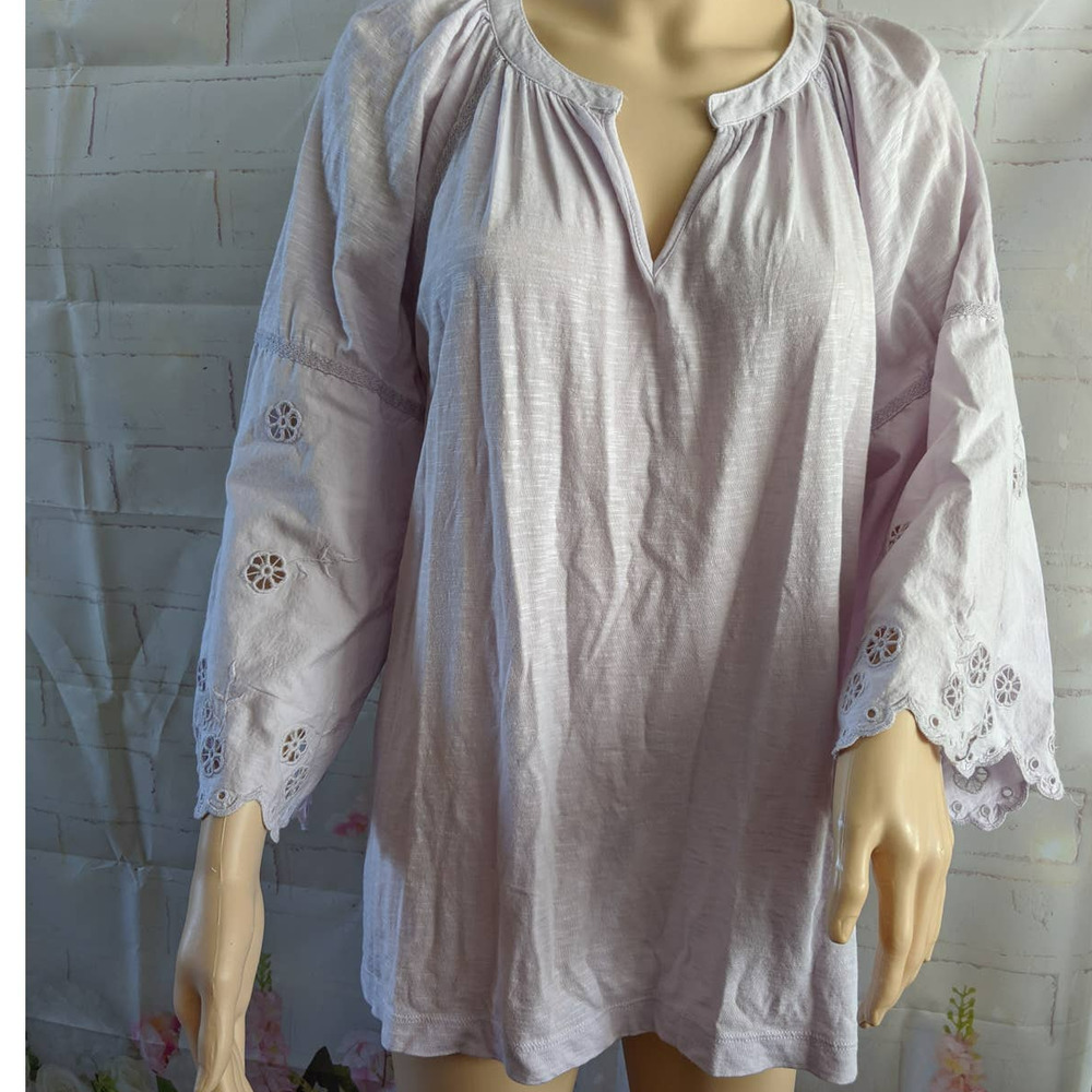 Caslon Eyelet Detail Knit‎ Top NWOT $49 - Picture 2 of 4